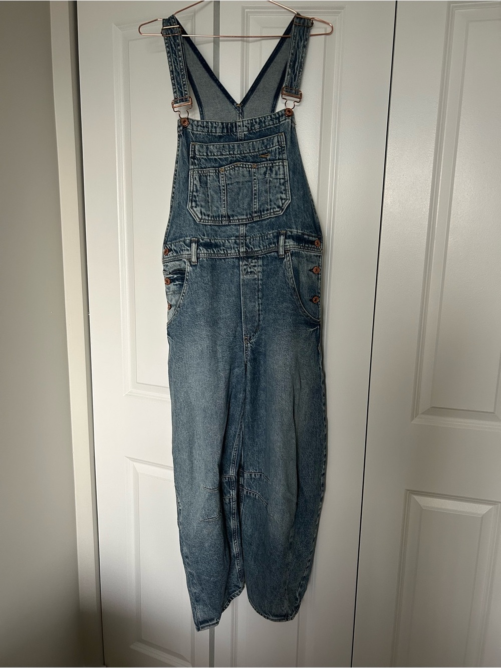 GAP “UltraSoft Horseshoe Denim Overalls”